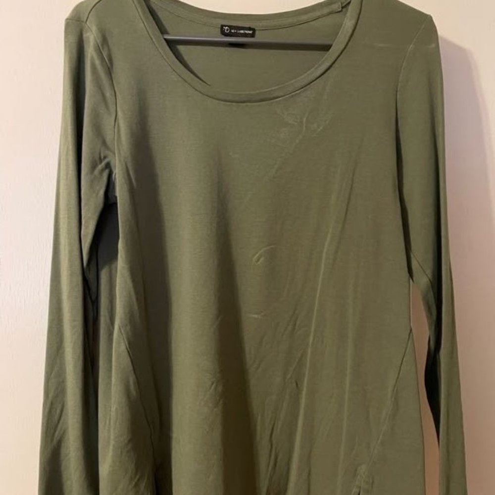 Long sleeve top, New Directions, olive green